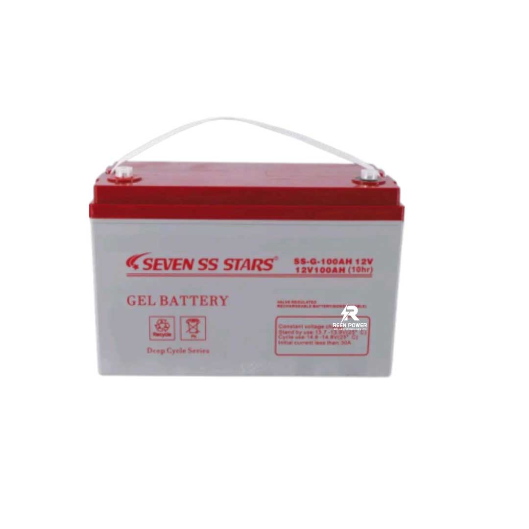 100Ah 12V Gel Solar Battery – Seven SS Stars | 100Ah 12V Deep Cycle Gel Solar Battery