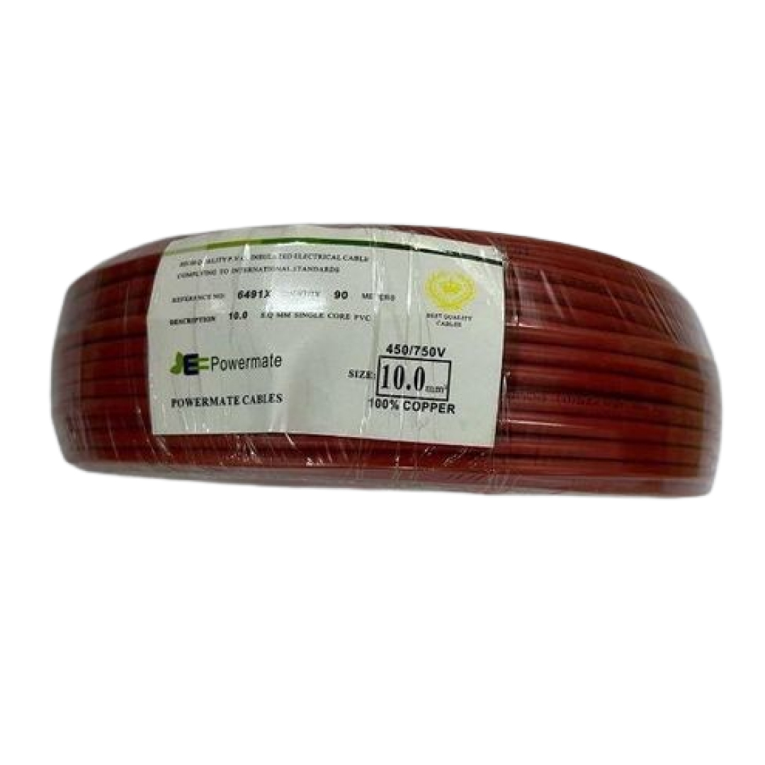 10.0mm Powermate Single Core Cable 90m – Red | 10.0mm Red Phase Cable 90m