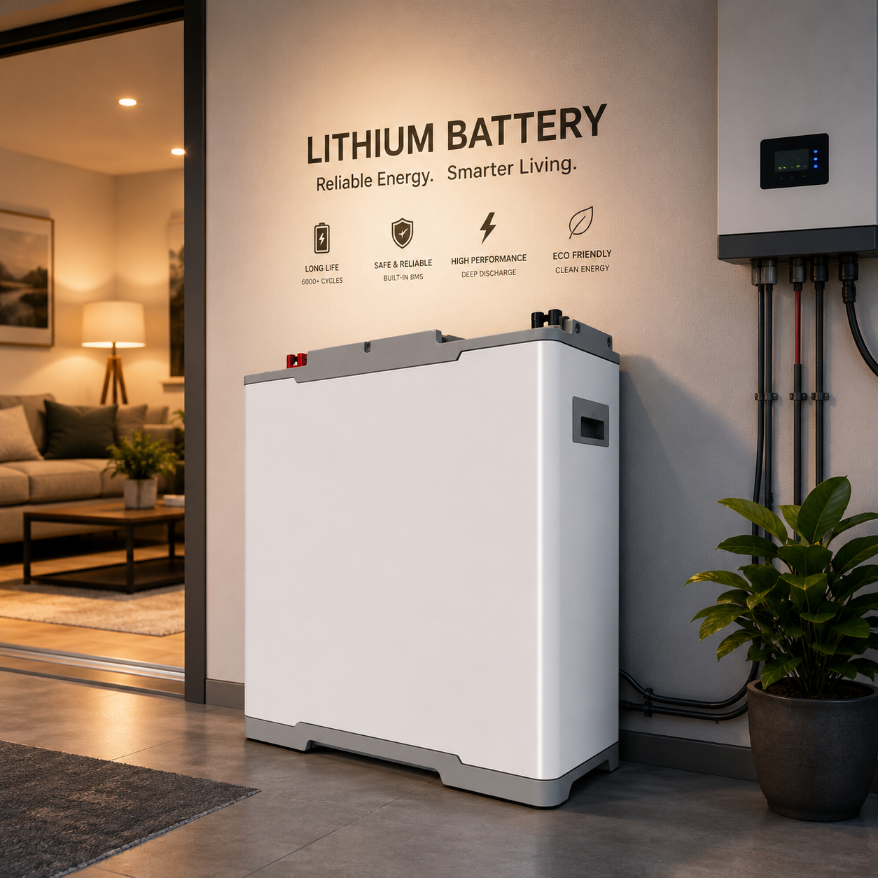 6.4 kW / 24 V Lithium Battery – 250 Ah Blue Carbon Powerwall LiFePO₄ OLV24-250