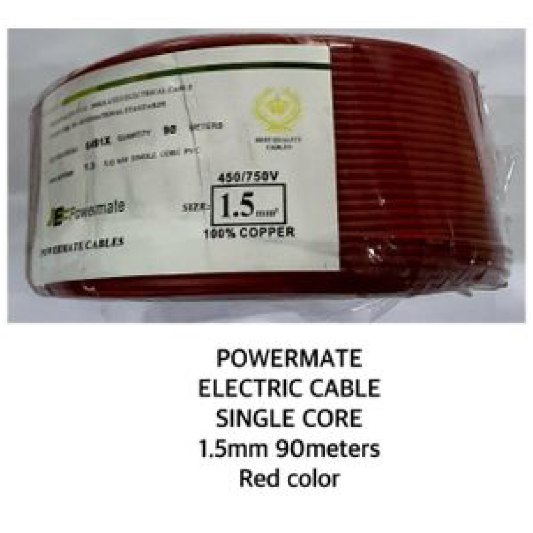 1.5mm Powermate Single Core Cable 90m – Red | 1.5mm Phase Wire 90m Roll