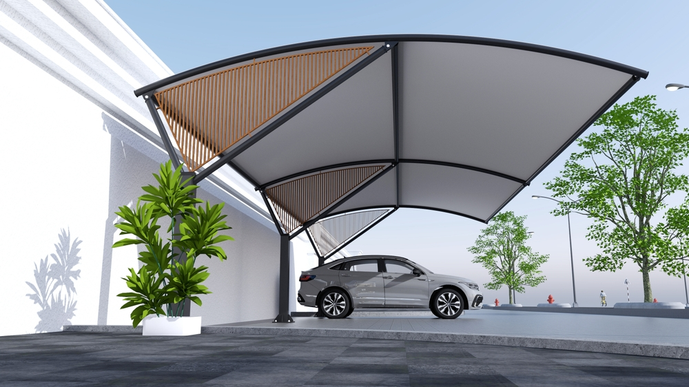 3-Vehicle Car Parking Shade Structure – Waterproof | Kreatives.co.ke Kenya
