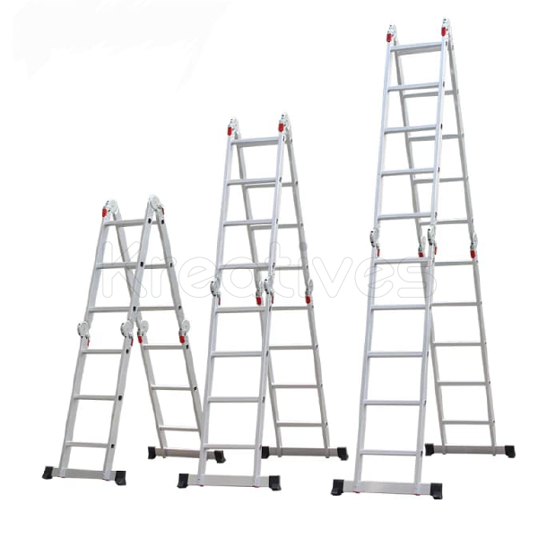 Aluminum 4×3 (3.6mtrs) Height Foldable Multipurpose Ladder for Home and Industrial Purpose