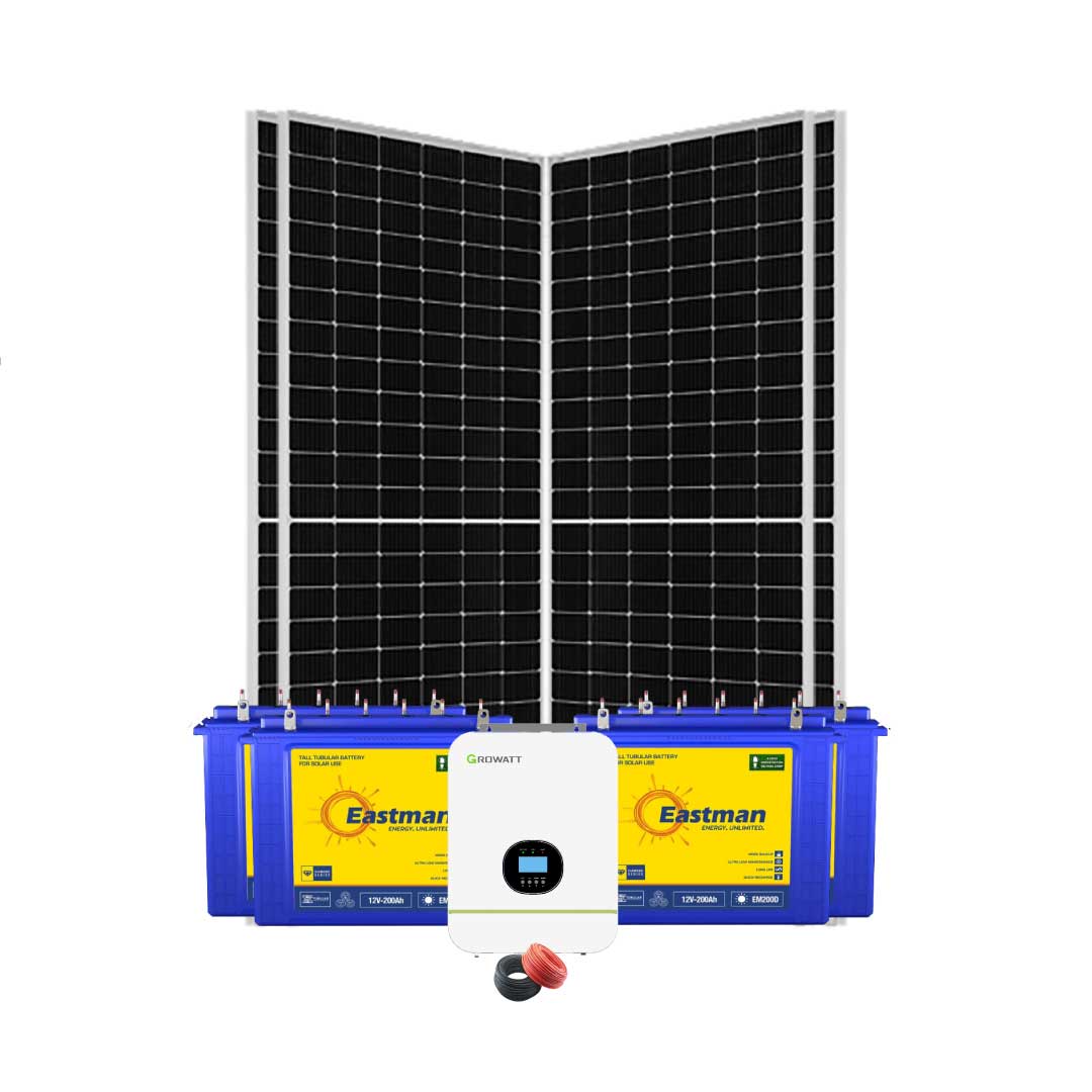 5kW Eastman Growatt Solar Kit – Acid-Tubular Battery | 5kW Growatt Solar System with Eastman Battery