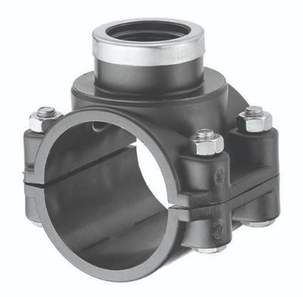 63mm x 1 Inch HDPE / PVC Saddle Clamp – Pipe Take-Off Connector for HDPE Pipes Kenya | Kreatives.co.ke