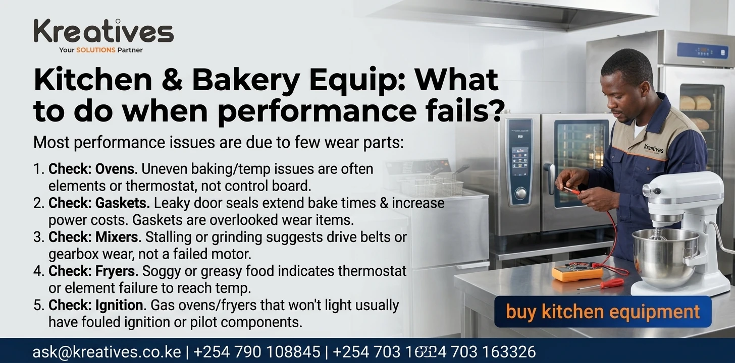 Commercial Oven, Mixer or Fryer Acting Up? What to Check Before Calling a Technician