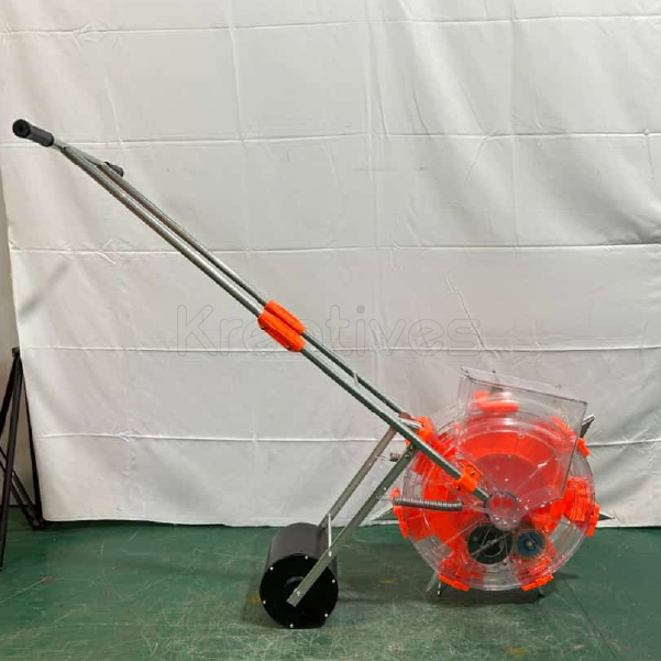 2 Seed Hand push roller Seed Planter with Adjustable Depth