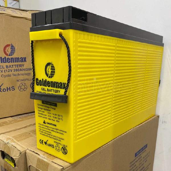 Goldenmax 12V 200Ah/20Hrs Gel Slim Rechargeable Battery
