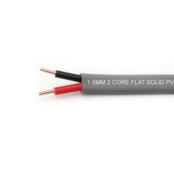 Tronic 1.5mm 2 Core Flat Solid PVC Cable (Per Meter)