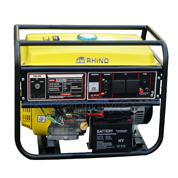 Rhino 5kva  Key Start Petrol generator