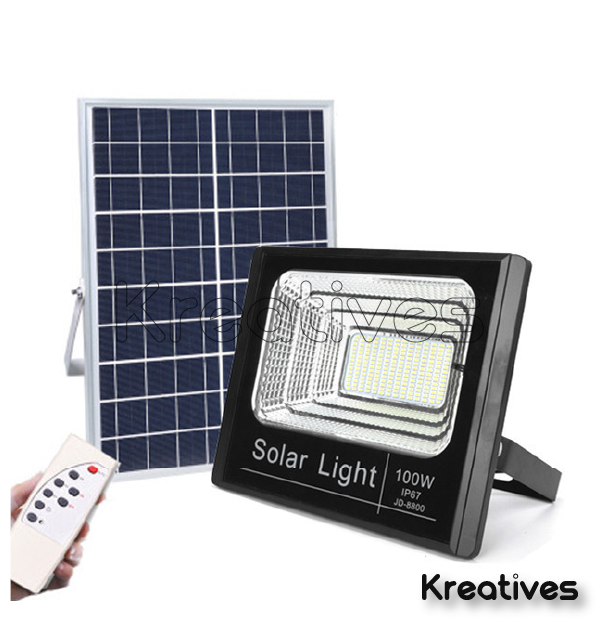 50w solar outdoor floodlights with remote and Sensor