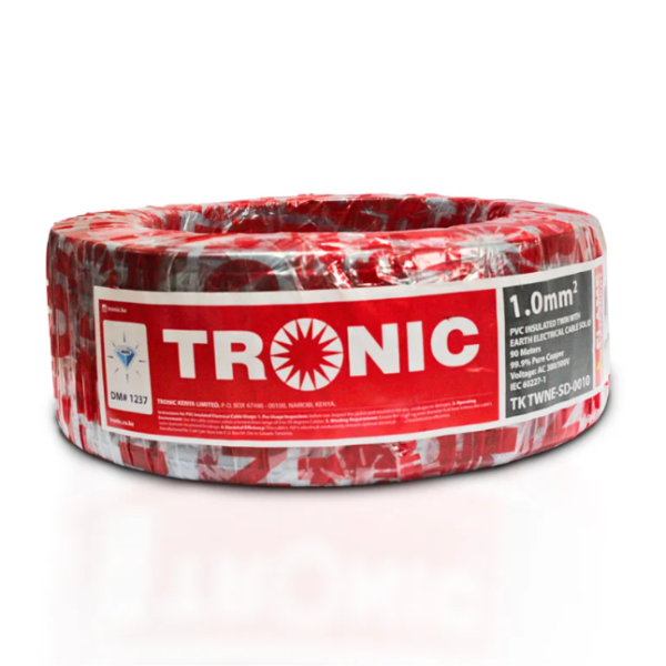 Tronic 1.0mm² Twin with Earth Solid Electrical Cable – 90M