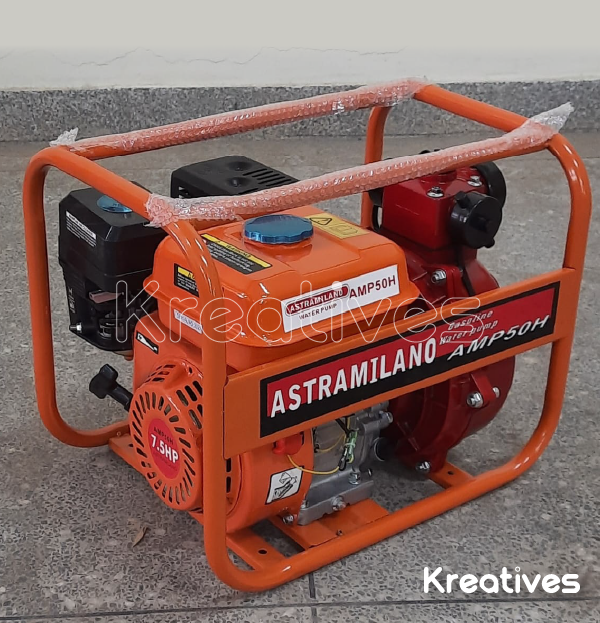 Astramilano 2 inches 80M high pressure double impeller petrol Pump AMP50H