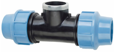 HDPE Compression Female Tee 63mm x 2″ x 63mm | Kreatives.co.ke Kenya