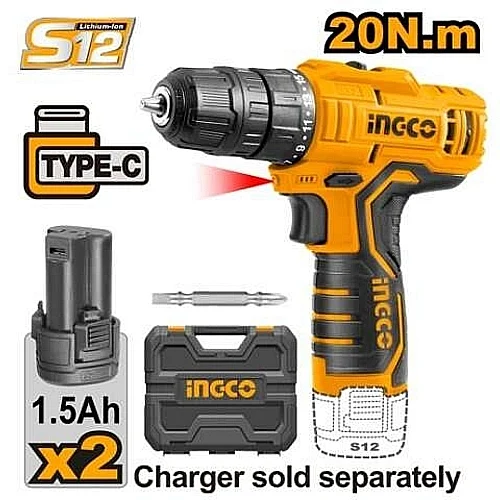 Ingco 12V 20Nm Li-Ion Cordless Drill | Kreatives.co.ke Kenya