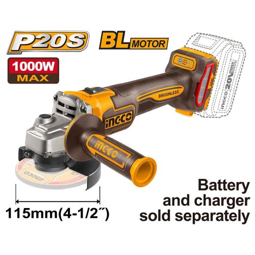 Ingco 20V 115mm Cordless Angle Grinder | Kreatives.co.ke Kenya
