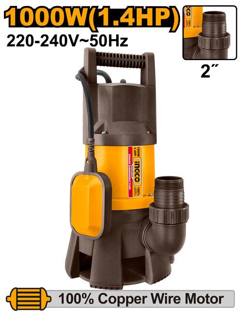 Ingco Sewage Submersible Pump – 1000W 1.4HP – ~12m Head | Kreatives.co.ke Kenya