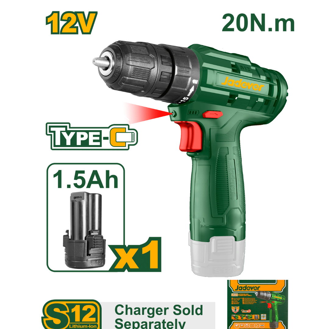 Jadever 12V 20Nm Cordless Drill | Kreatives.co.ke Kenya
