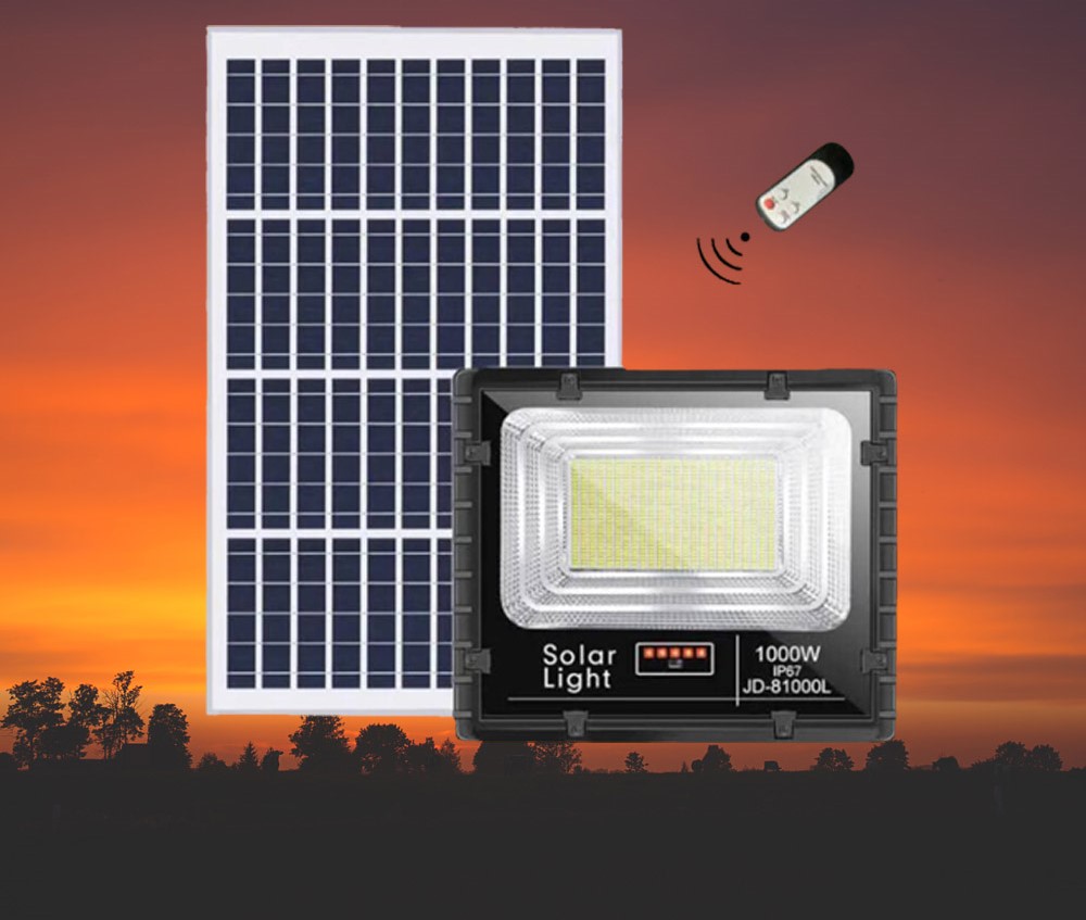 JD-81000L Original Metal Casing Solar LED Floodlight 1000W