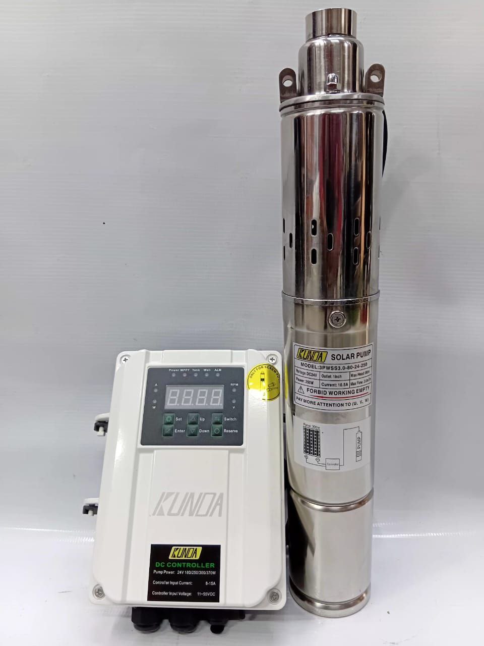 Kunda 250W Solar Submersible Pump – 80m Max Head | Kreatives.co.ke Kenya