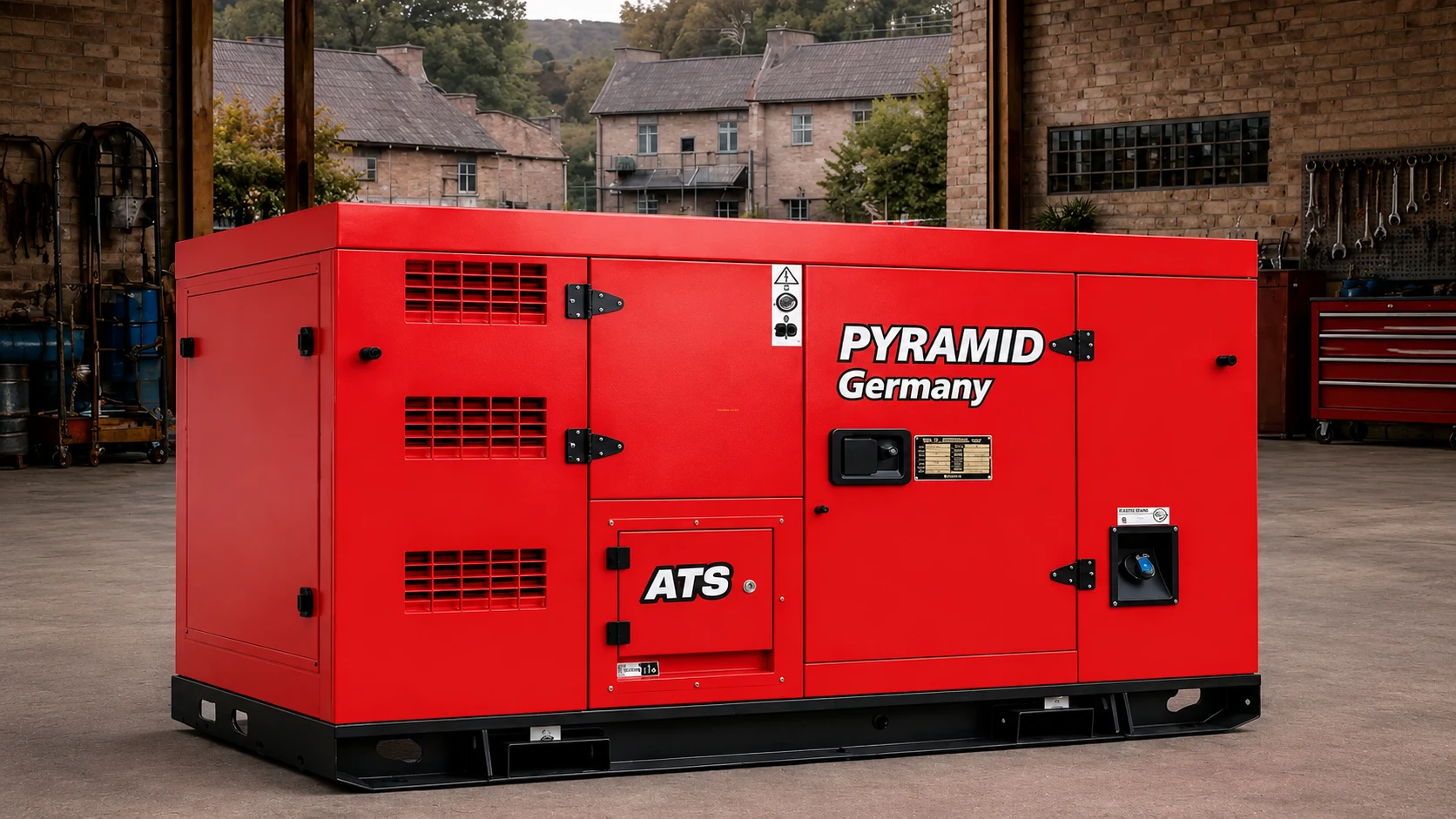 193kVA 3 Phase Pyramid Diesel Silent Generator with ATS