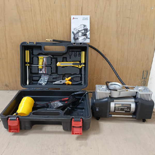 Dera 2 Cylinder Car Air Compressor – Portable 12V 180W High-Performance Inflator