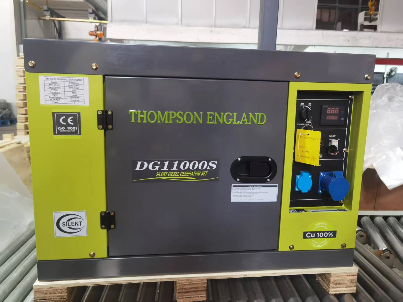 Thompson England 10Kva Silent Generator with ATS - Single phase DG-11000-S 
