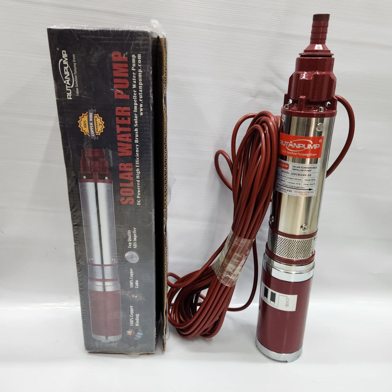 Rutan 400W 50m Solar Submersible Pump – 50m Head | Kreatives.co.ke Kenya