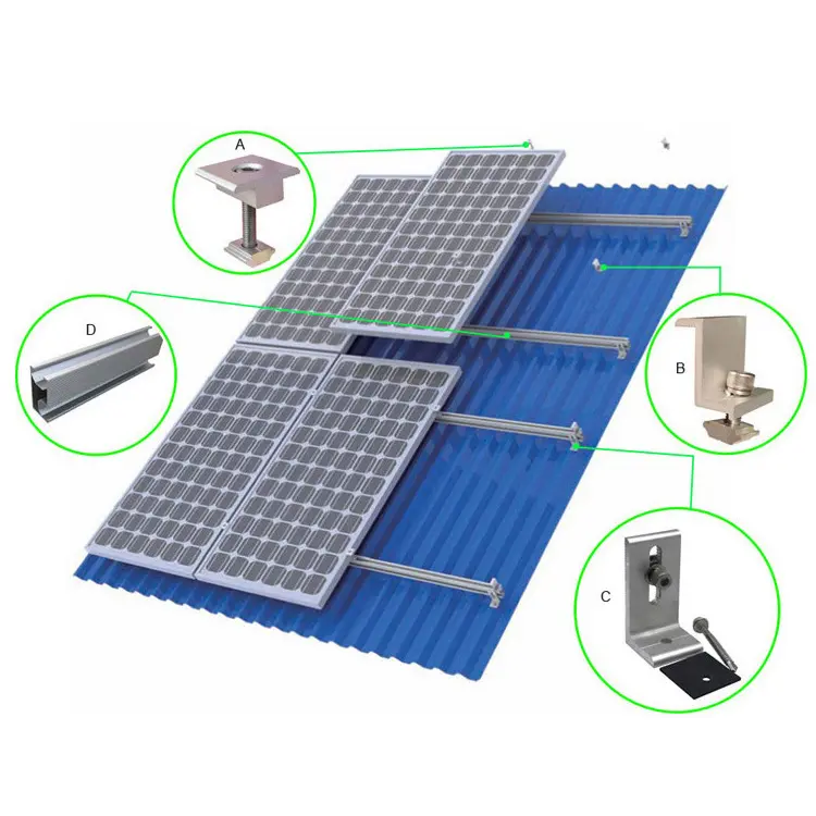 Solar Panel Mounting Set Kit for 2 Panels