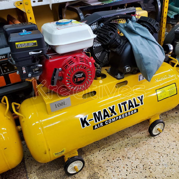 KMAX Italy 100L Air Compressor Petrol Powered