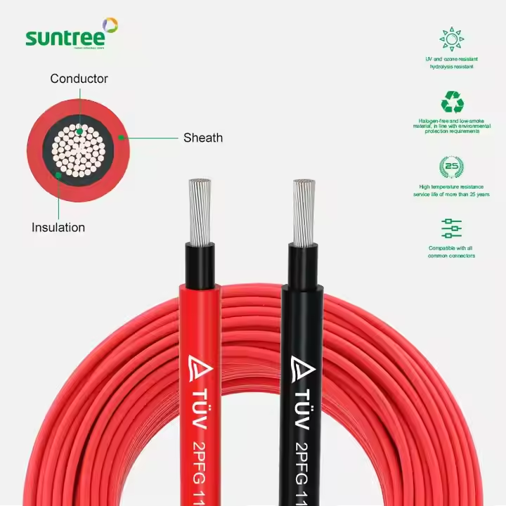 Terrasun 10mm2 Solar PV Cable | 1000V DC Solar Wiring Cable
