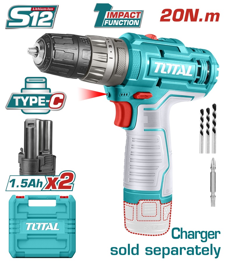 Total 12V 20Nm Impact Drill | Kreatives.co.ke Kenya