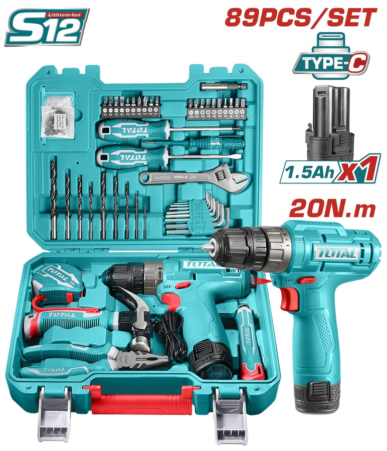 Total 12V 89-Piece Tools Set | Kreatives.co.ke Kenya