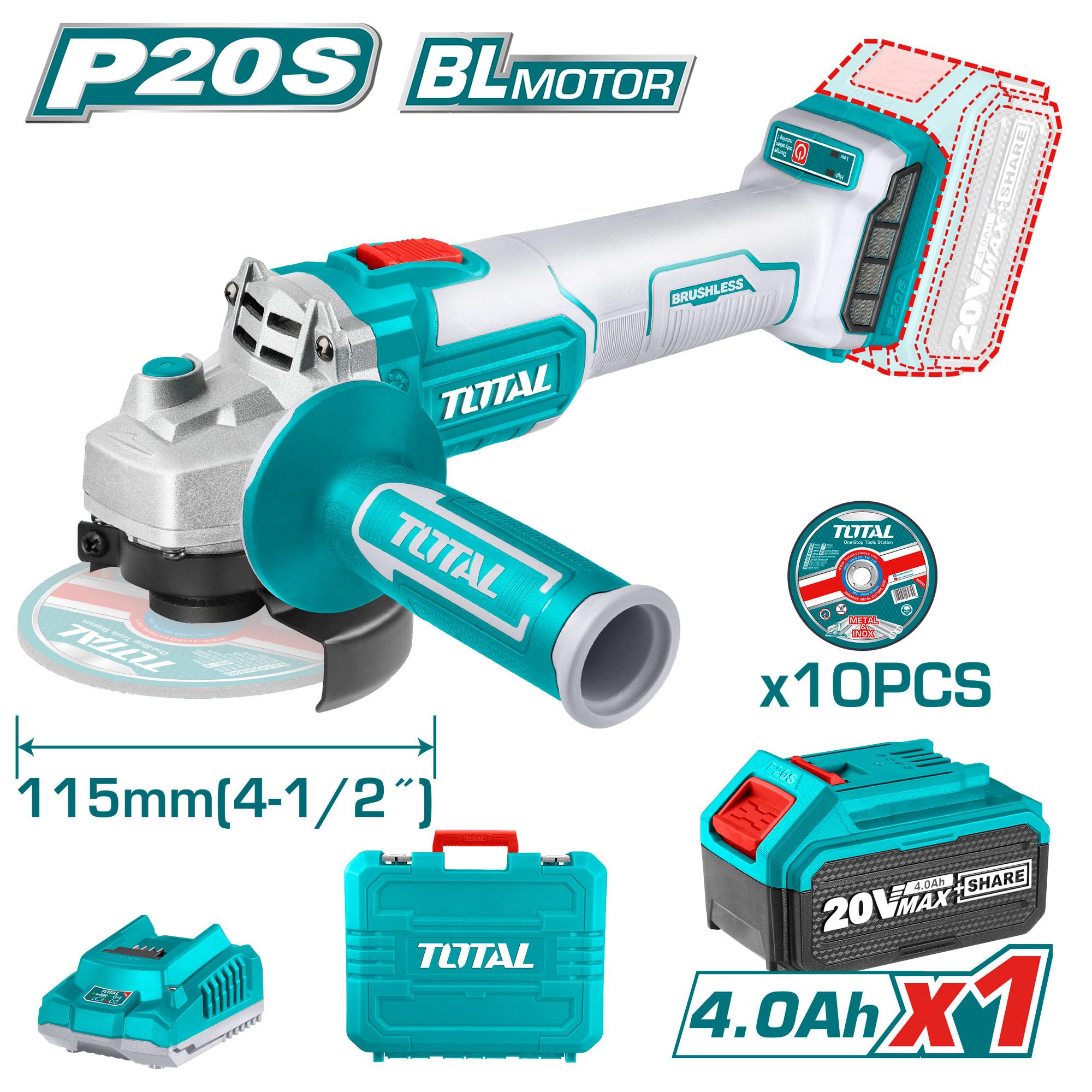 Total 20V 115mm Lithium-Ion Angle Grinder | Kreatives.co.ke Kenya