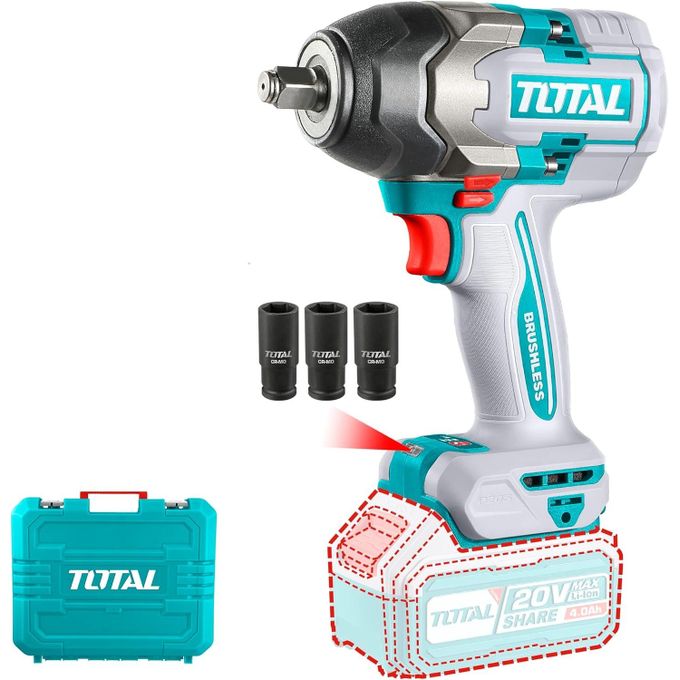 Total 20V 400Nm Cordless Impact Wrench | Kreatives.co.ke Kenya