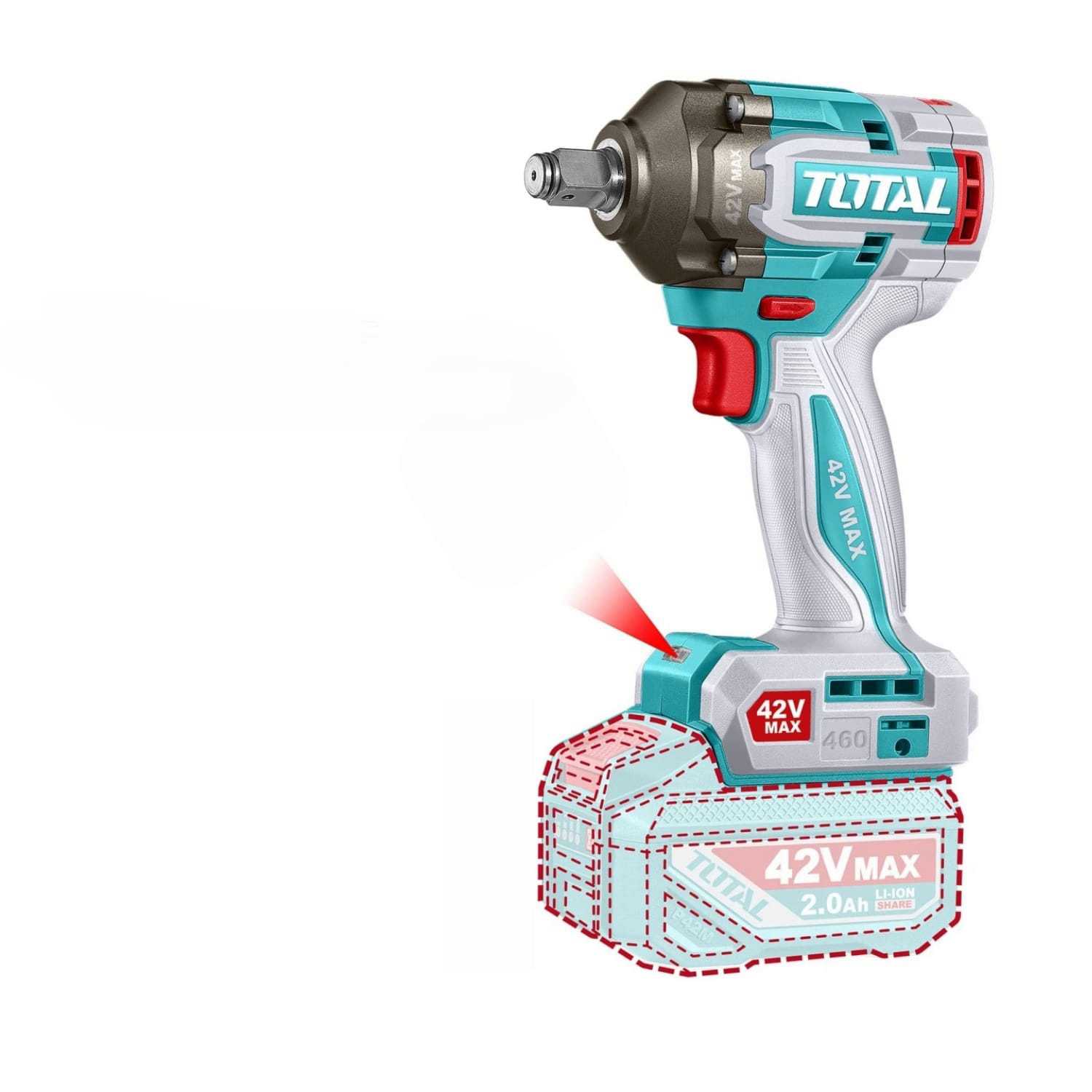 Total 20V 460Nm Cordless Impact Wrench | Kreatives.co.ke Kenya