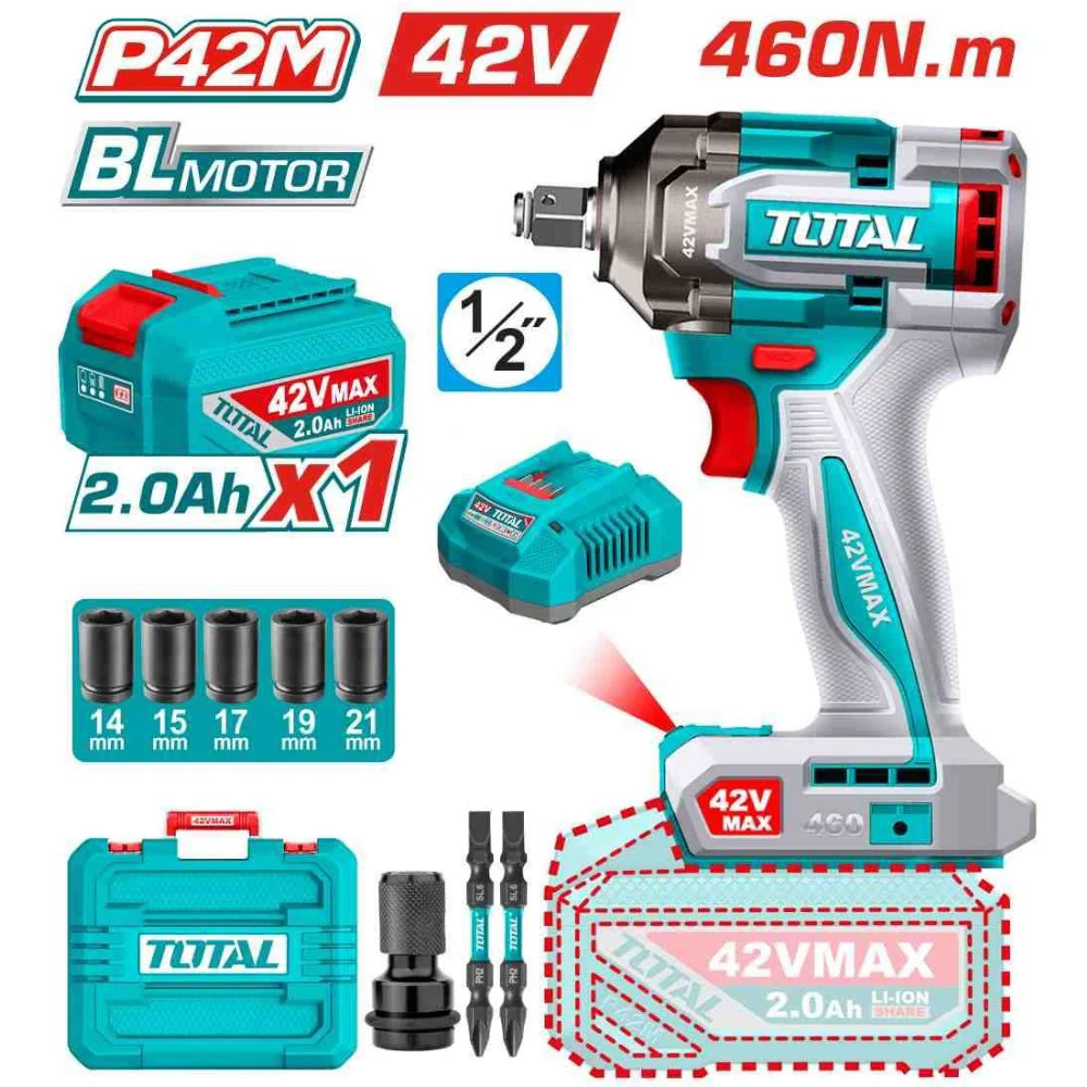 Total 20V 460Nm Cordless Impact Wrench | Kreatives.co.ke Kenya