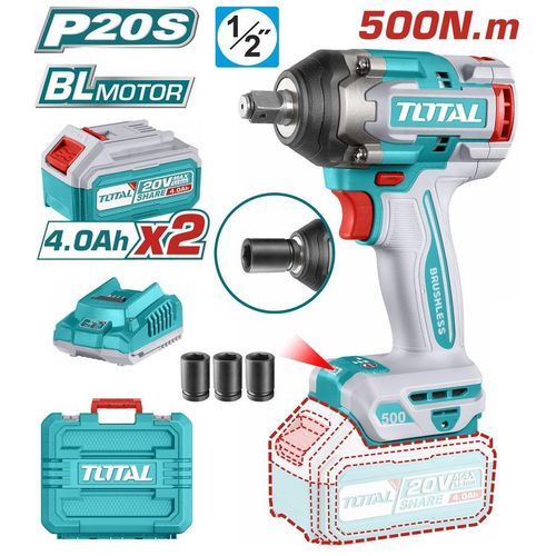 Total 20V 500Nm Cordless Impact Wrench | Kreatives.co.ke Kenya