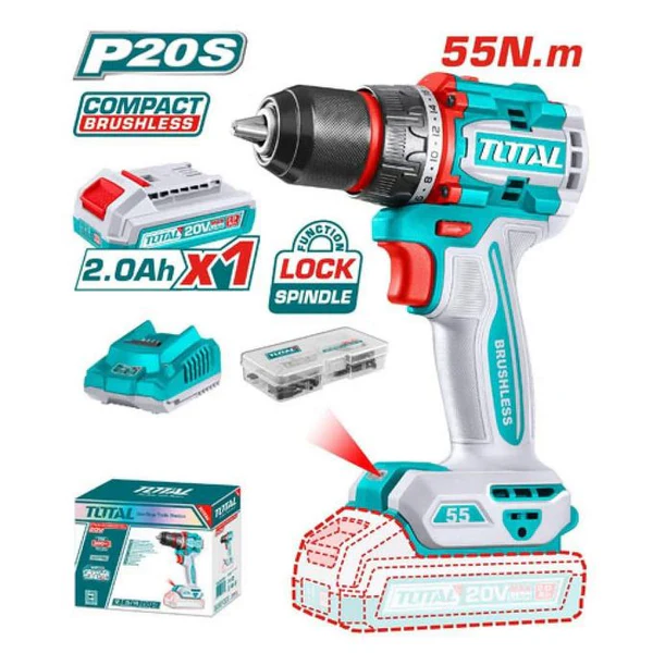Total 20V 55Nm Compact Drill | Kreatives.co.ke Kenya