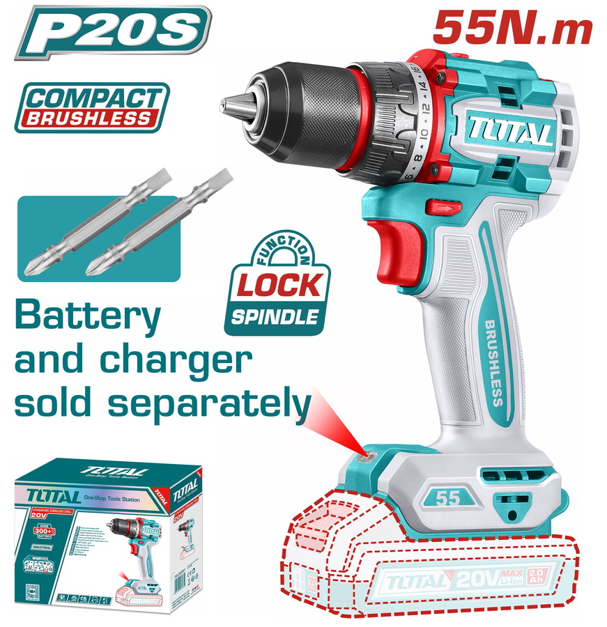 Total 20V 55Nm Compact Drill | Kreatives.co.ke Kenya