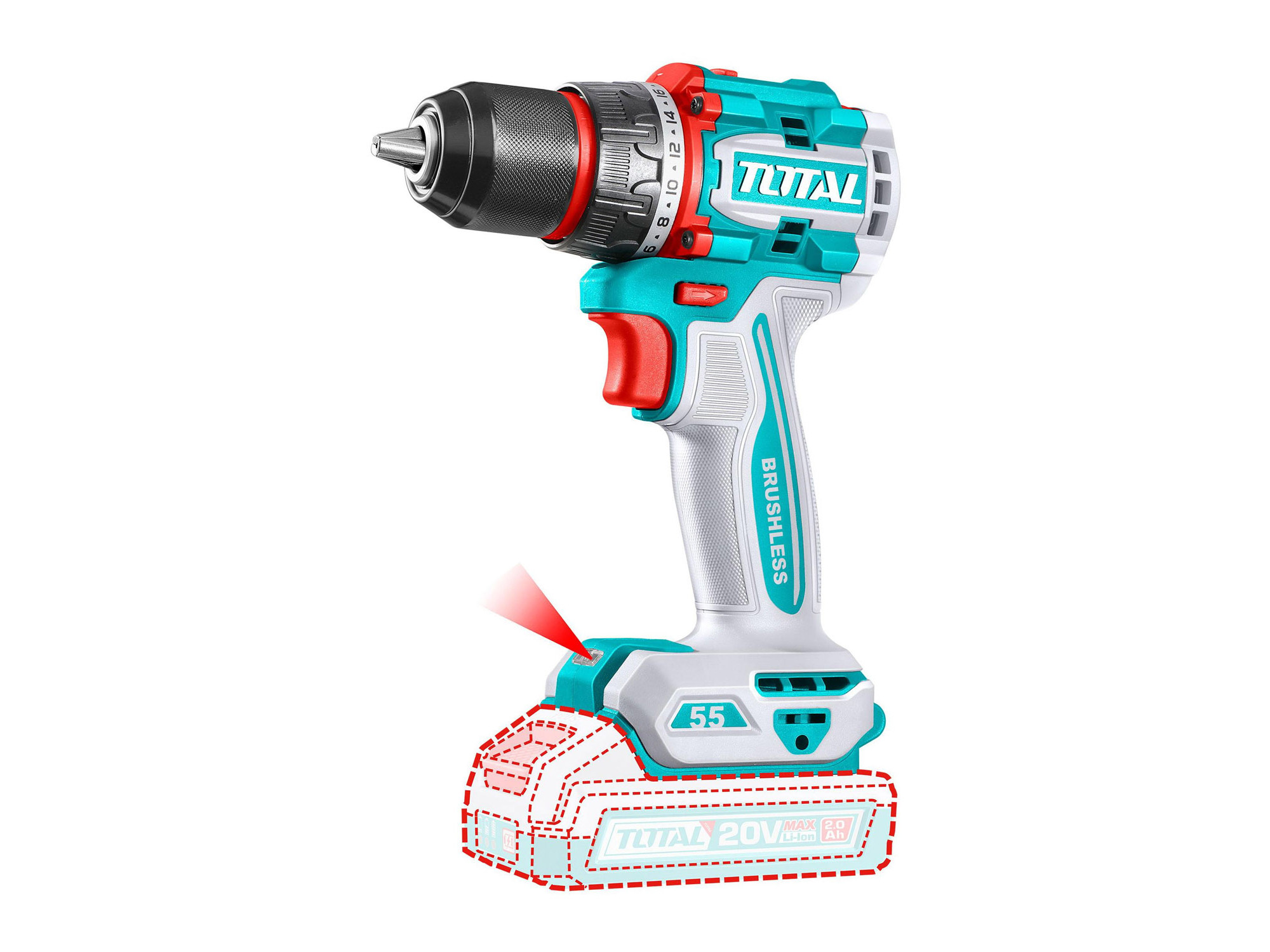 Total 20V 55Nm Compact Drill | Kreatives.co.ke Kenya