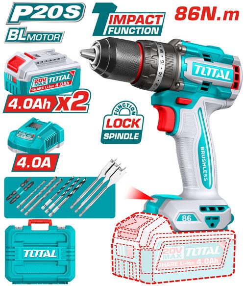 Total 20V 86Nm Brushless Impact Drill | Kreatives.co.ke Kenya