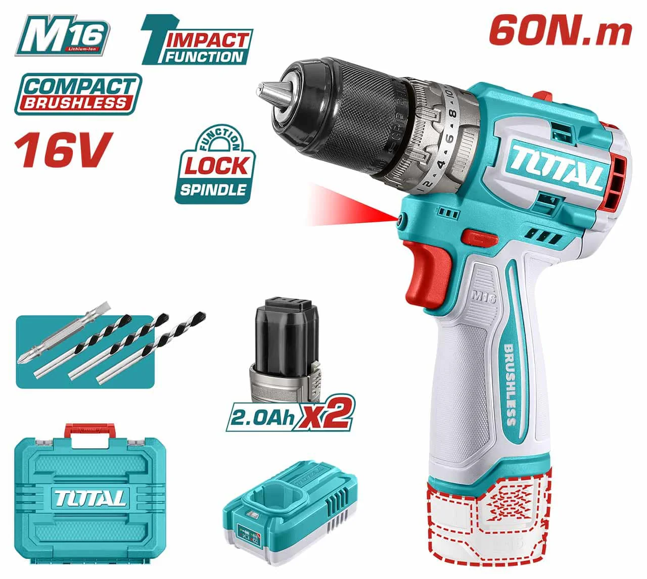 Total 60Nm Compact Impact Drill | Kreatives.co.ke Kenya