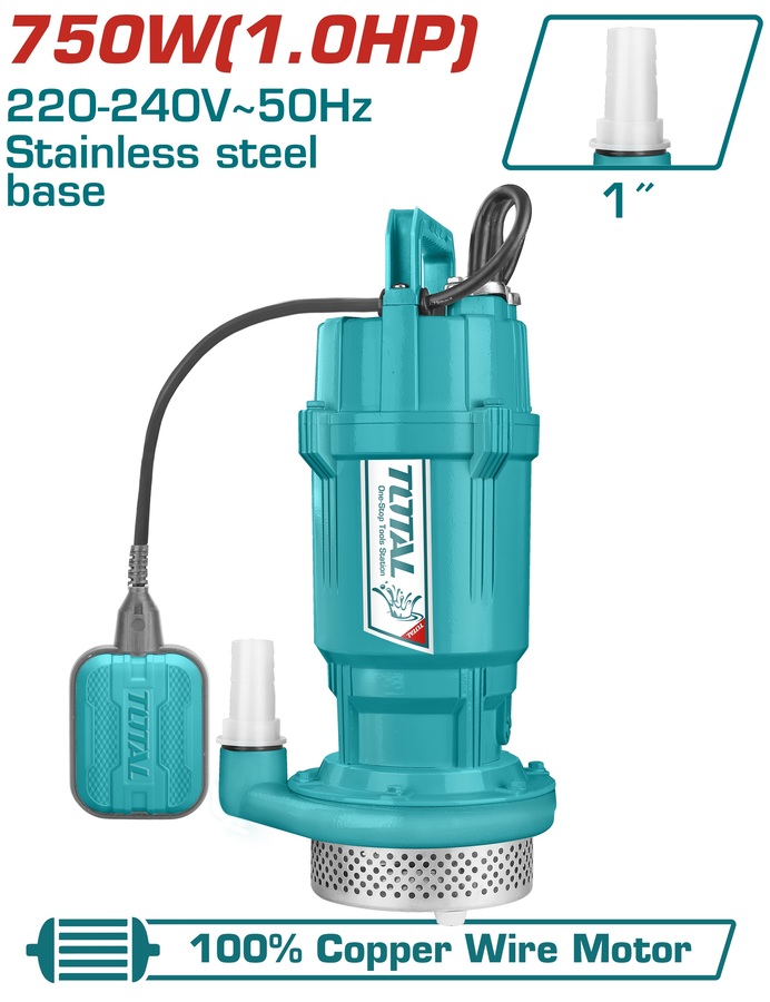 Total Submersible Pump – 750W (1.0HP) – 32m Max Head | Kreatives.co.ke Kenya