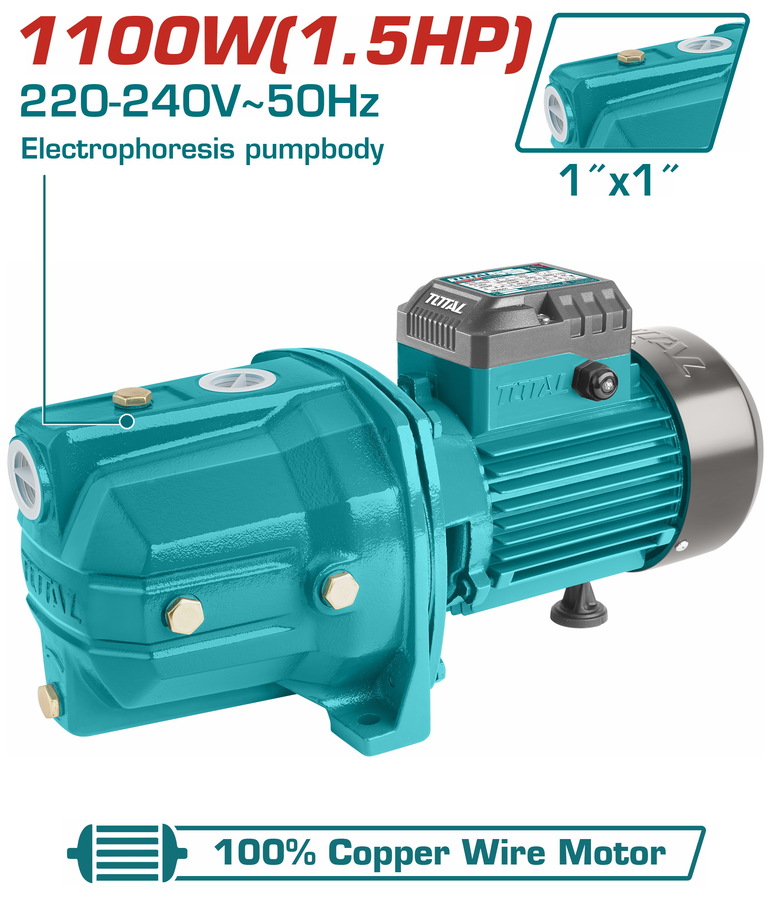 Total Water Pump – 1100W (1.5HP) – 60m Max Head | Kreatives.co.ke Kenya