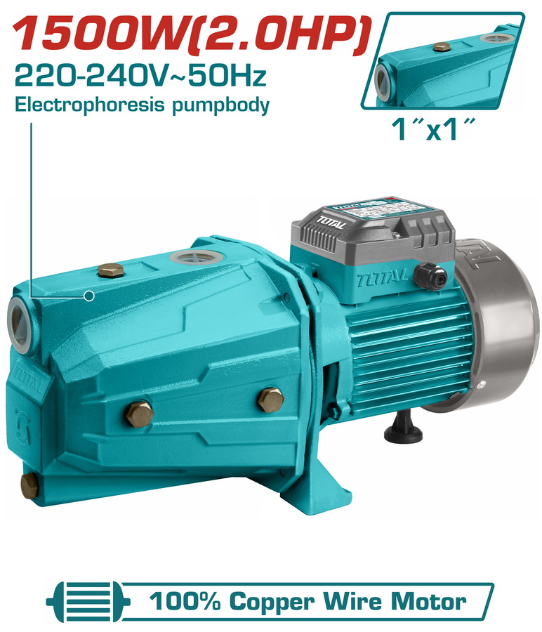 Total Water Pump – 1500W (2.0HP) – 60m Max Head | Kreatives.co.ke Kenya