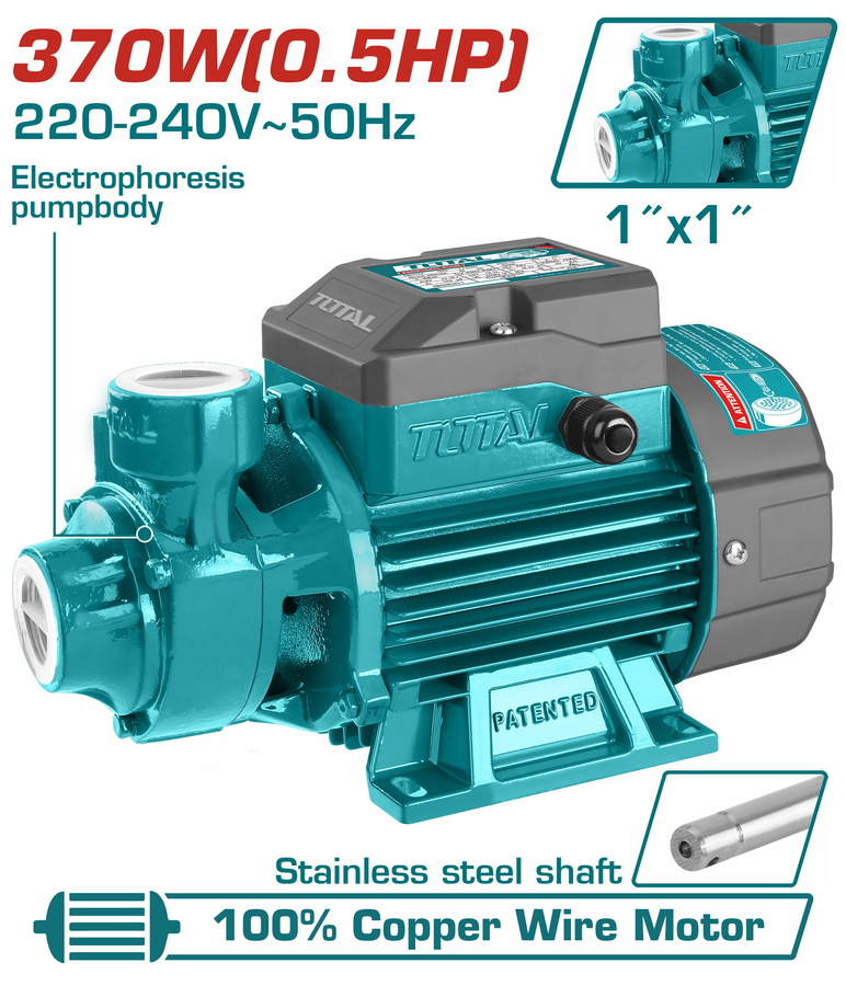 Total Water Pump – 370W (0.5HP) – 35m Max Head | Kreatives.co.ke Kenya