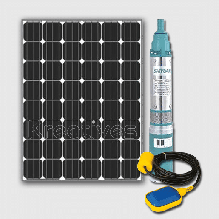 Shiyuan 3500L/H 50M Head Solar Submersible Pump + 600Watts Solar System Kit